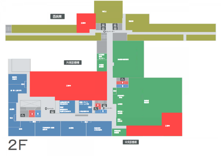 病院2階案内図